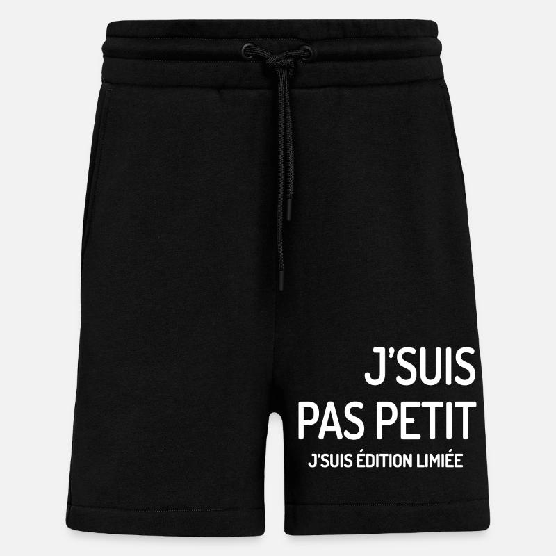 Édition Limitée J'suis Pas Petit - Short bio décontracté fabriqué en UE - SOLID BLACK