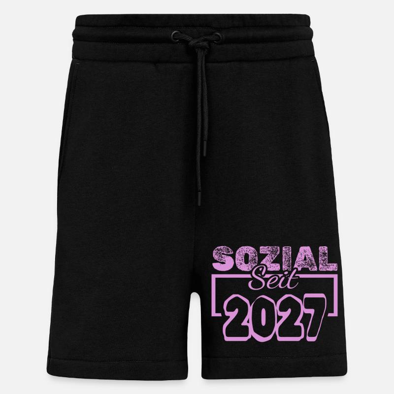 Social Commitment 2027 - Shorts - made by SPREAD - SOLID BLACK