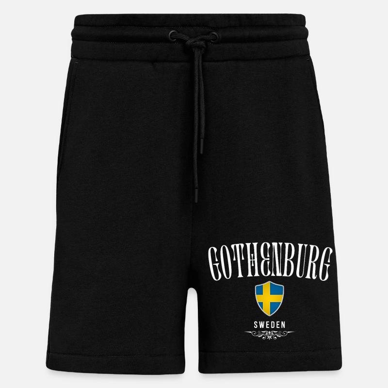 Maître Göteborg, Göteborg, Suède - Short bio décontracté fabriqué en UE - SOLID BLACK