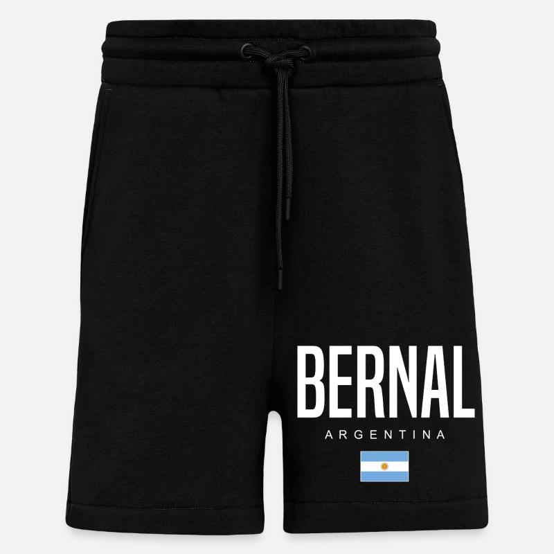 Bernal Argentine Argentin - Short bio décontracté fabriqué en UE - SOLID BLACK