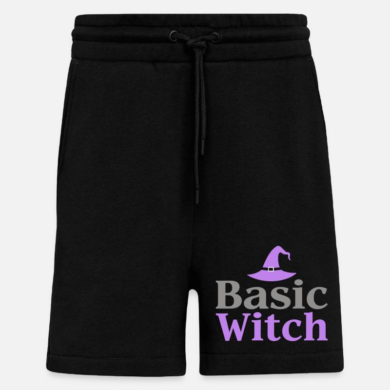 Basic Witch Halloween Saying Quote - Shorts - made by SPREAD - SOLID BLACK