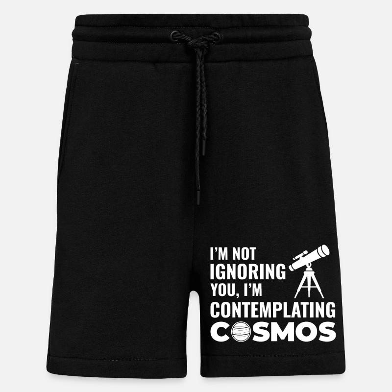 Astronomie Conception du système solaire - Short bio décontracté fabriqué en UE - SOLID BLACK