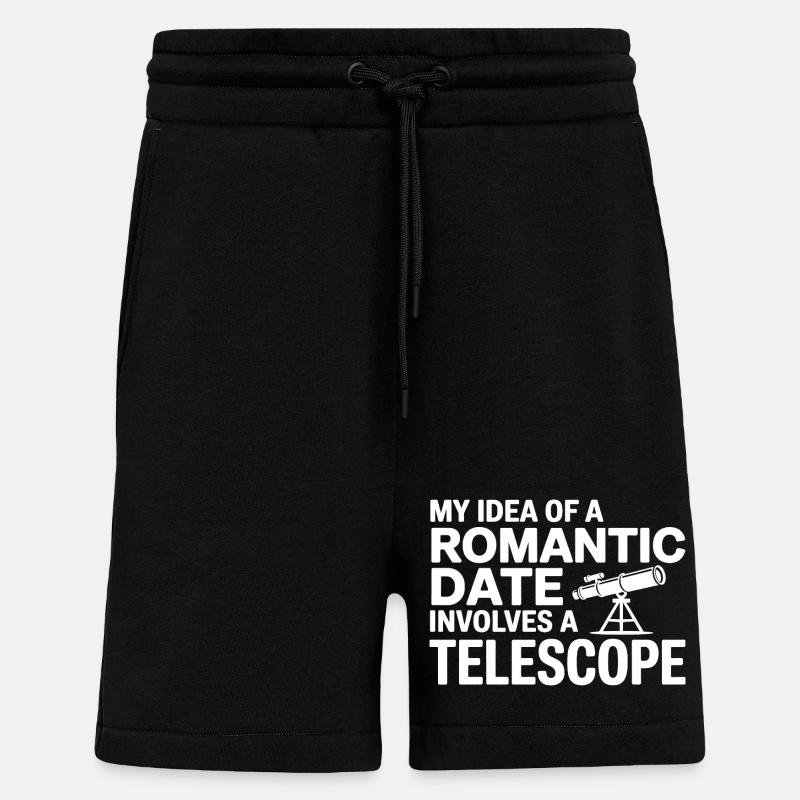 Romantic Date Telescope Journal  - Shorts - made by SPREAD - SOLID BLACK