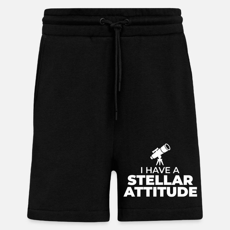 Astronomie Sciences spatiales - Short bio décontracté fabriqué en UE - SOLID BLACK