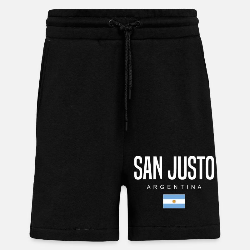 San Justo Argentine Argentine - Short bio décontracté fabriqué en UE - SOLID BLACK