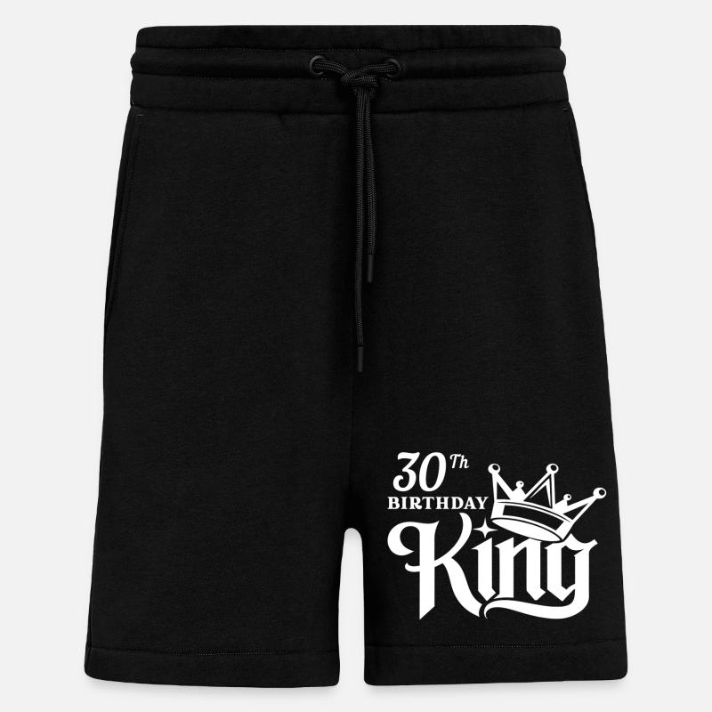Roi du 30e anniversaire - Short bio décontracté fabriqué en UE - SOLID BLACK