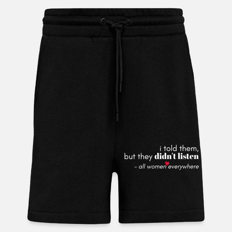 Sie hören nie zu - Shorts - made by SPREAD - SOLID BLACK