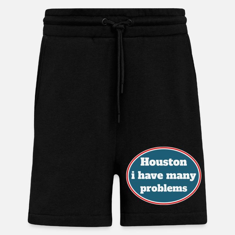 Houston i have many problems - Shorts - made by SPREAD - SOLID BLACK