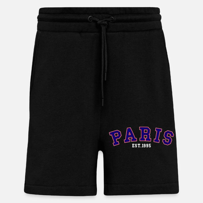 PARIS_EST_1995 - Short bio décontracté fabriqué en UE - SOLID BLACK