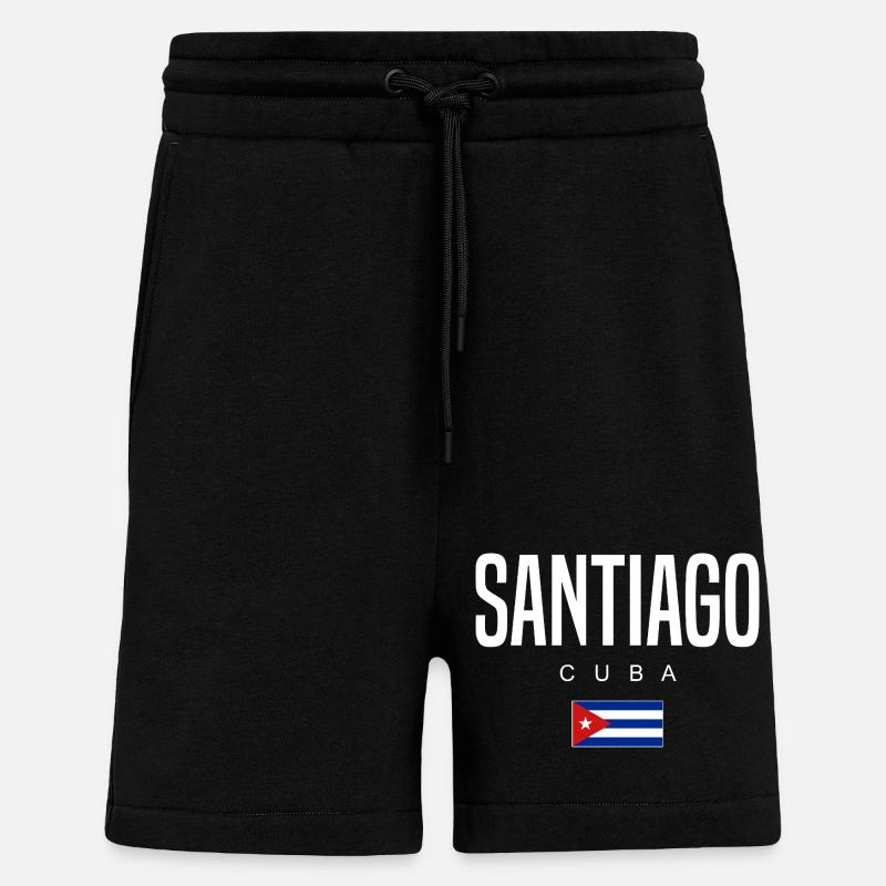 Santiago Cuba Cubans - Shorts - made by SPREAD - SOLID BLACK
