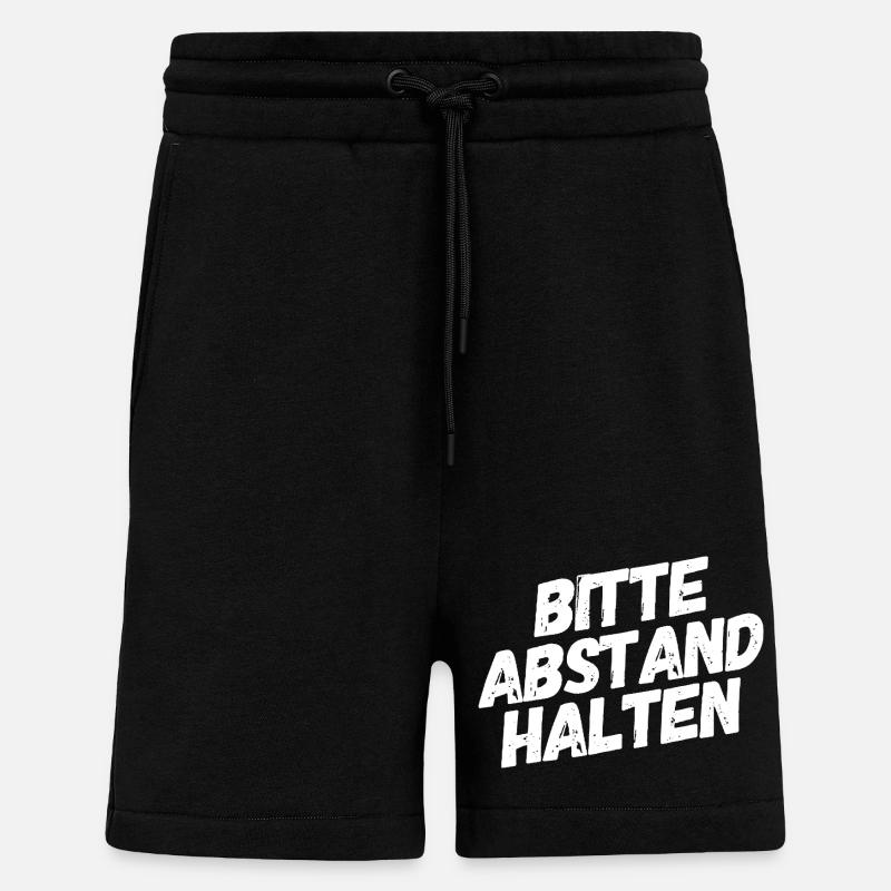 Please keep your distance - Shorts - made by SPREAD - SOLID BLACK