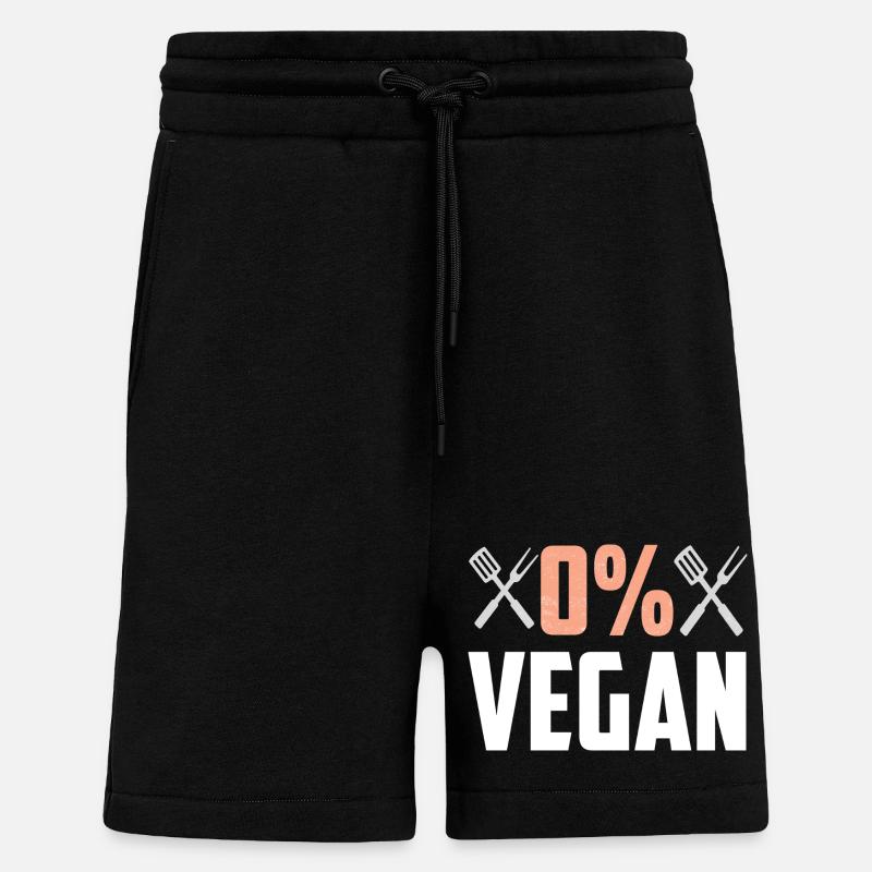 0 Prozent vegan - Shorts - made by SPREAD - SOLID BLACK