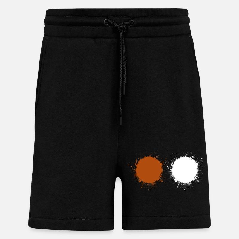Marron Blanc - Short bio décontracté fabriqué en UE - SOLID BLACK