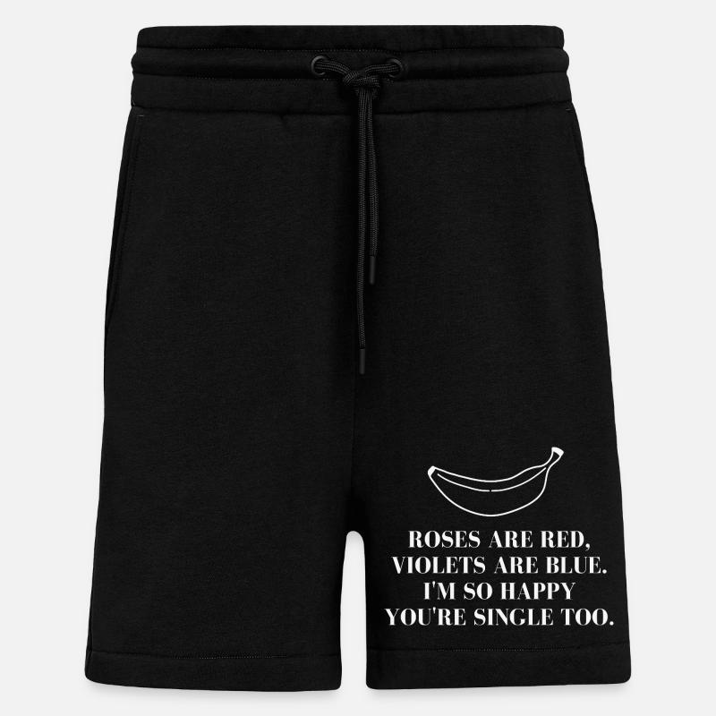 Single Spruch mit Bananen Illustration - Shorts - made by SPREAD - SOLID BLACK