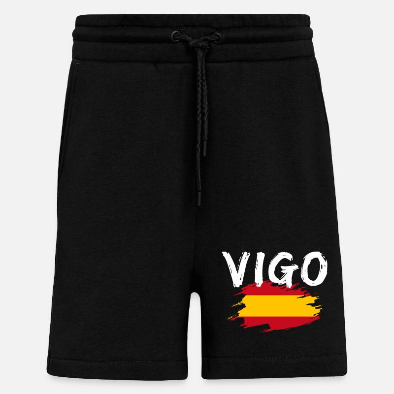 Vigo Spanien - Shorts - made by SPREAD - SOLID BLACK