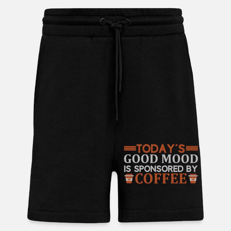 Mood sponsorisé par le café - Short bio décontracté fabriqué en UE - SOLID BLACK