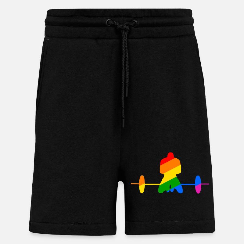 buntes Gewichtheben Geschenk - Shorts - made by SPREAD - SOLID BLACK