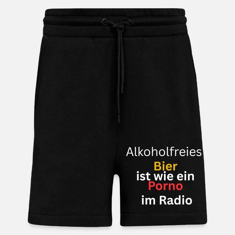 Bier Shirt-Lustig - Shorts - made by SPREAD - SOLID BLACK