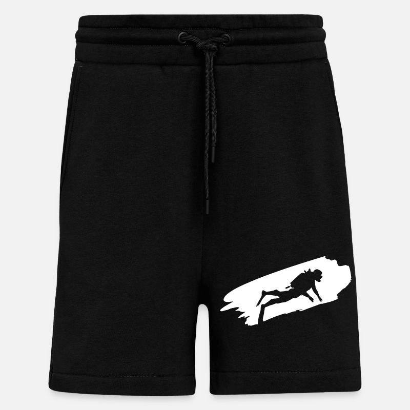 Plongeurs plongeant sous l’eau - Short bio décontracté fabriqué en UE - SOLID BLACK