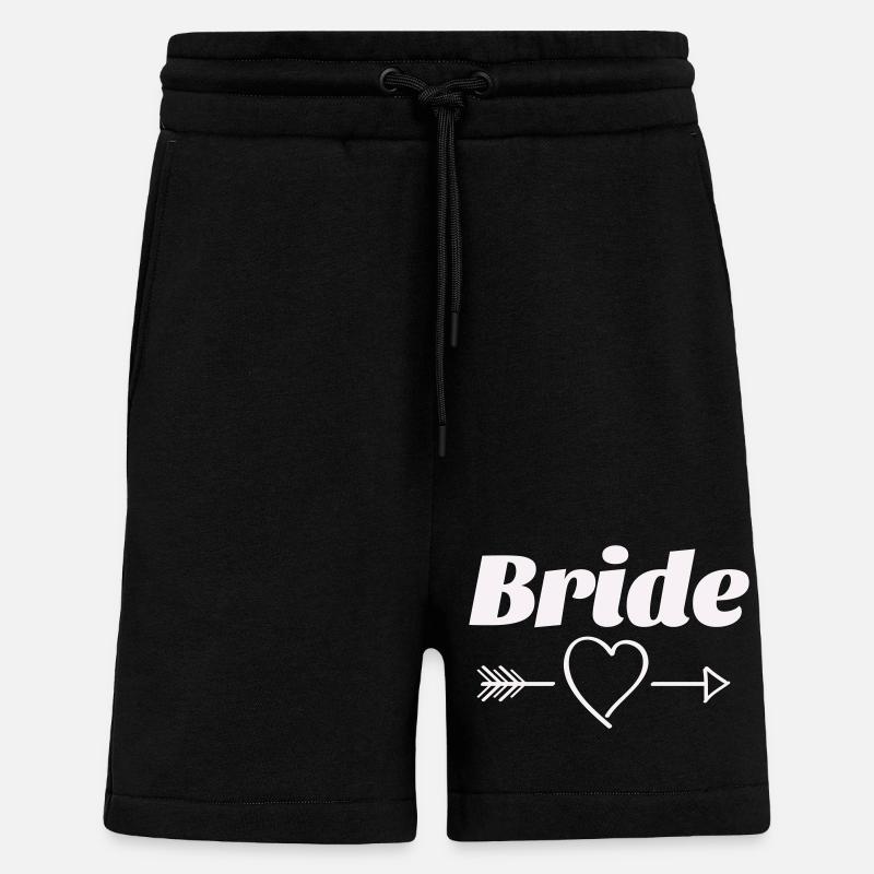 Braut Herz Pfeil Design - Shorts - made by SPREAD - SOLID BLACK