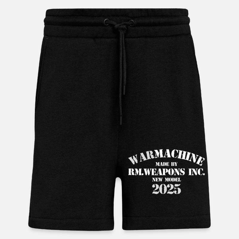 Modèle War Machine 2025 - Short bio décontracté fabriqué en UE - SOLID BLACK