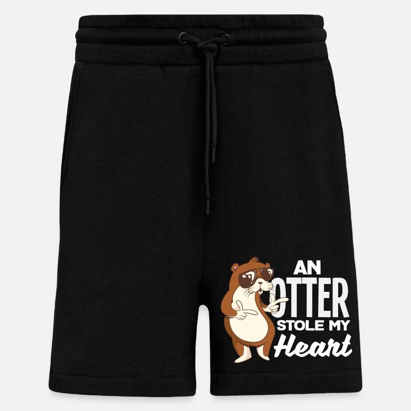 Seeotter Stoly My Heart - Shorts - made by SPREAD - SOLID BLACK