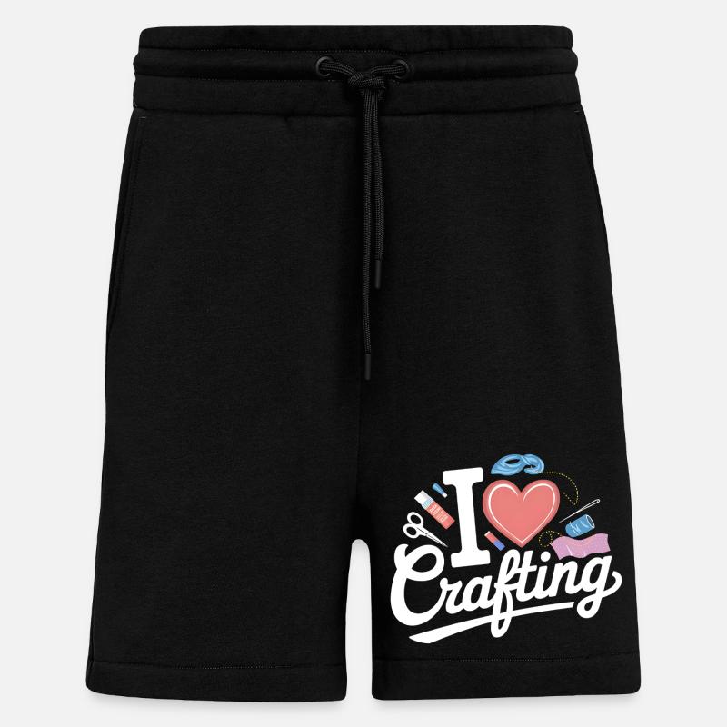 Ich liebe Basteln - Shorts - made by SPREAD - SOLID BLACK