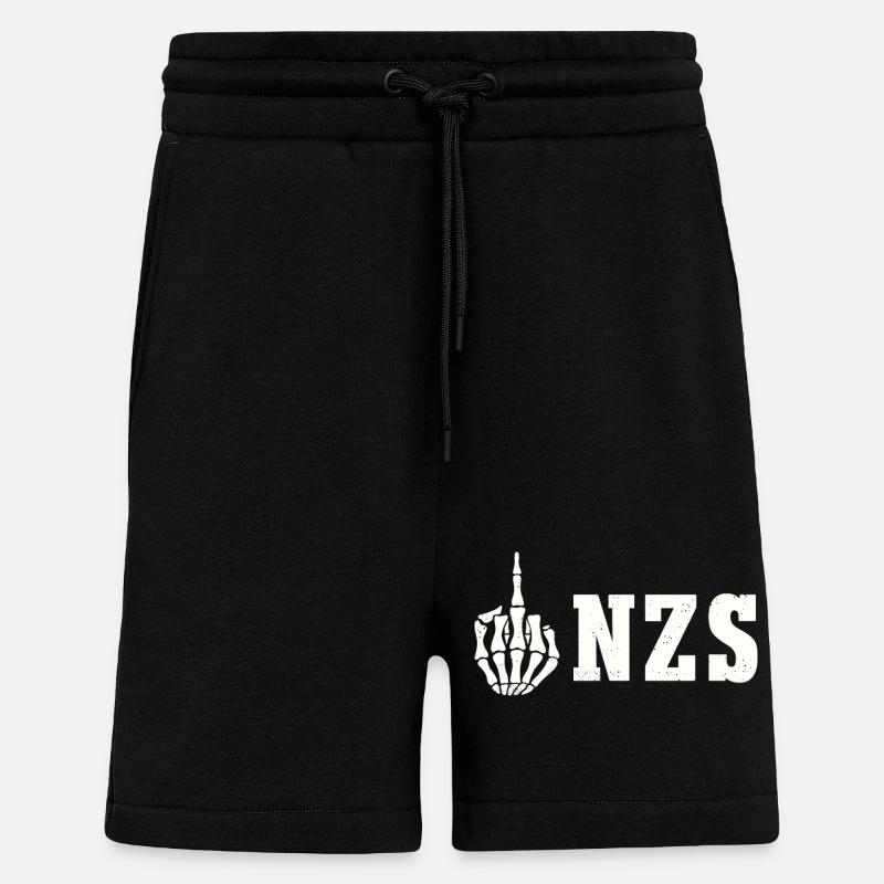 Déclaration antifasciste antifa FCK NZS - Short bio décontracté fabriqué en UE - SOLID BLACK