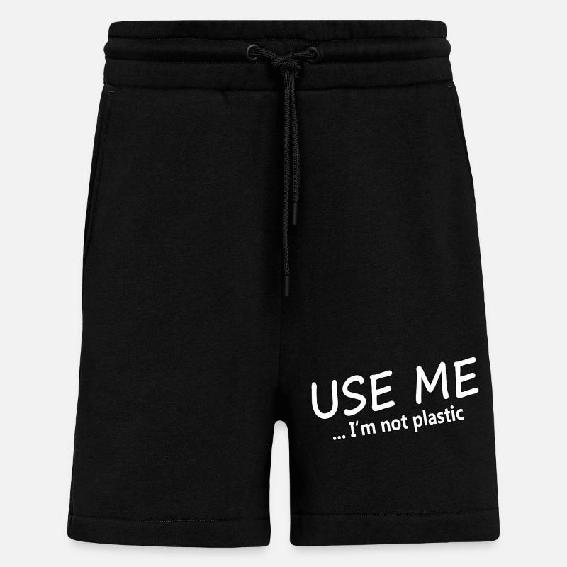 UTILISEZ-MOI - Short bio décontracté fabriqué en UE - SOLID BLACK