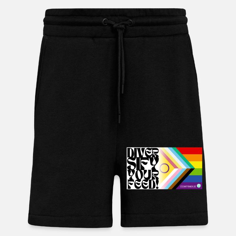 🌈♿ Pride & Disability – Inklusive Flagge - Shorts - made by SPREAD - SOLID BLACK