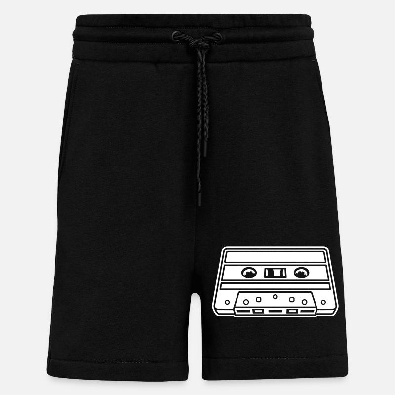Kassette Perspektive – Retro Mixtape Design - Shorts - made by SPREAD - SOLID BLACK