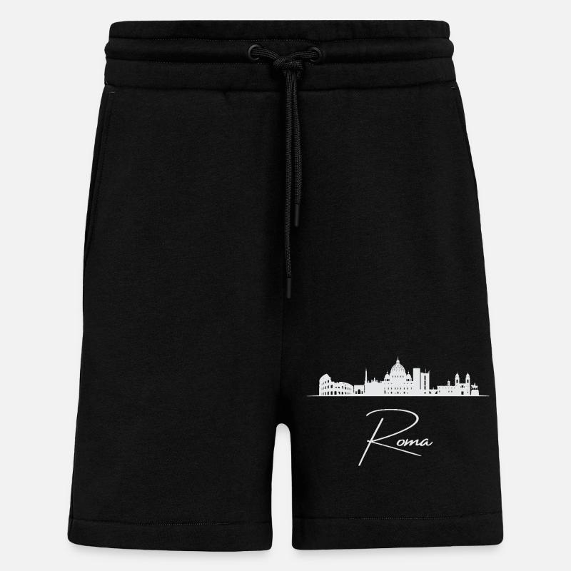 Rom Skyline, Rom Italien - Shorts - made by SPREAD - SOLID BLACK