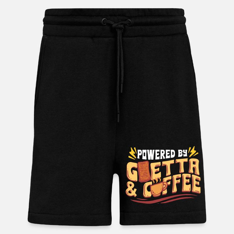 Goetta Wurst Powered By Goetta & Coffee - Shorts - made by SPREAD - SOLID BLACK