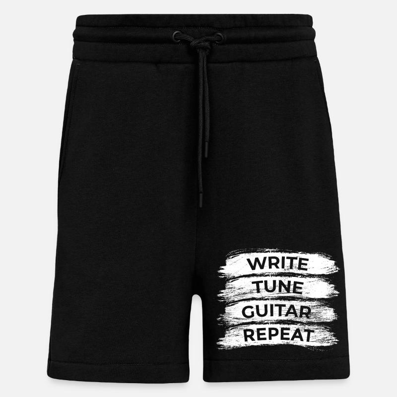 Routine du guitariste - Short bio décontracté fabriqué en UE - SOLID BLACK