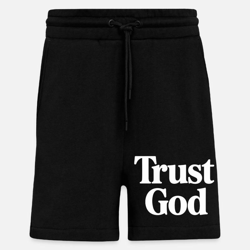 Trust God Jesus Christen Glaube - Shorts - made by SPREAD - SOLID BLACK