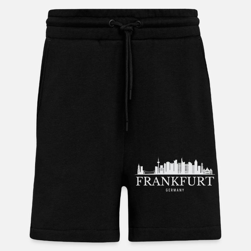 Frankfurt Skyline, Frankfurt Germany - Shorts - made by SPREAD - SOLID BLACK