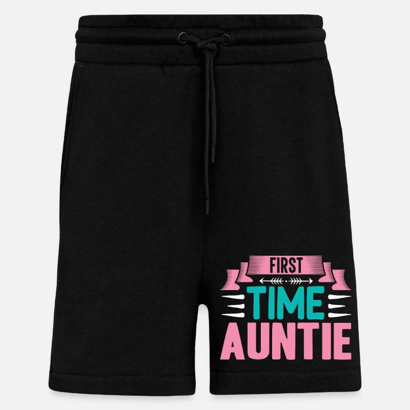 First Time Aunt Soon Aunt - Shorts - made by SPREAD - SOLID BLACK