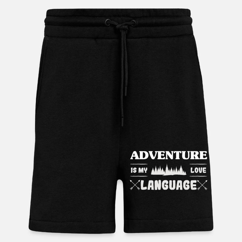 Adventure is my language - Shorts - made by SPREAD - SOLID BLACK