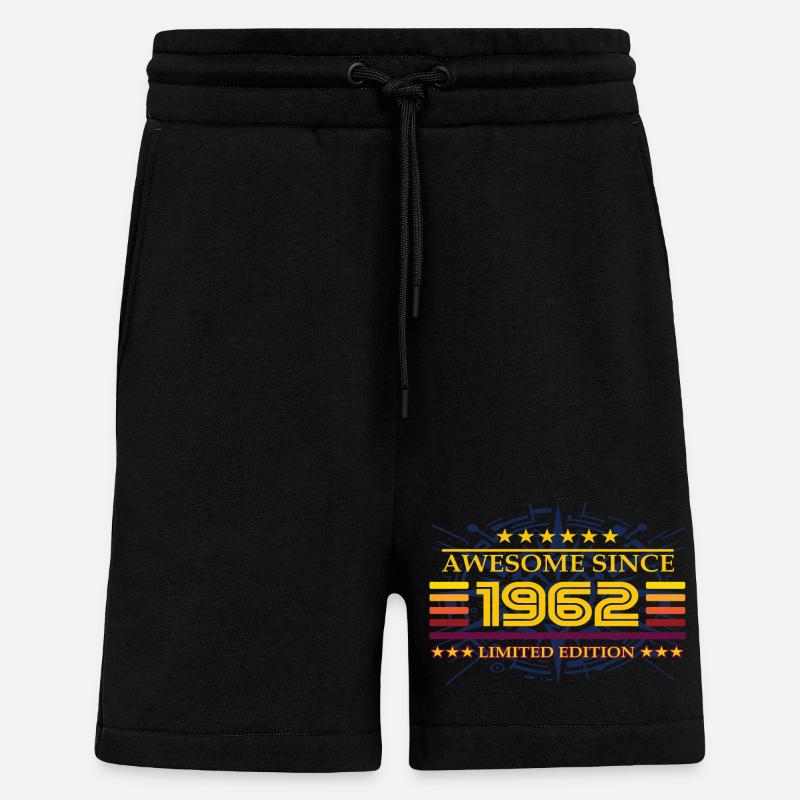Génial depuis 1962 Édition limitée - Short bio décontracté fabriqué en UE - SOLID BLACK