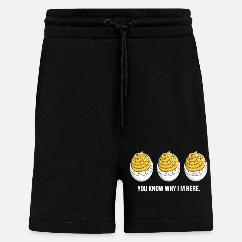 stuffed eggs - Shorts - made by SPREAD - SOLID BLACK