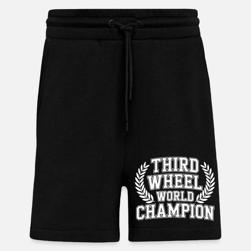 Third Wheel World Champion - Shorts - made by SPREAD - SOLID BLACK