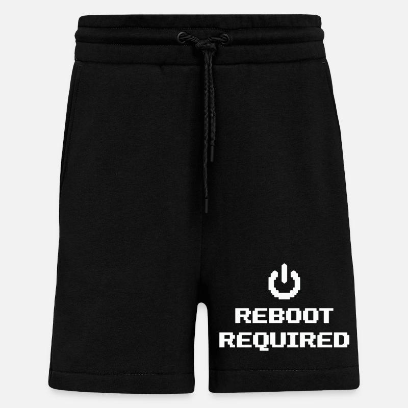 REBOOT REQUIRED Neustart Erforderlich - Shorts - made by SPREAD - SOLID BLACK