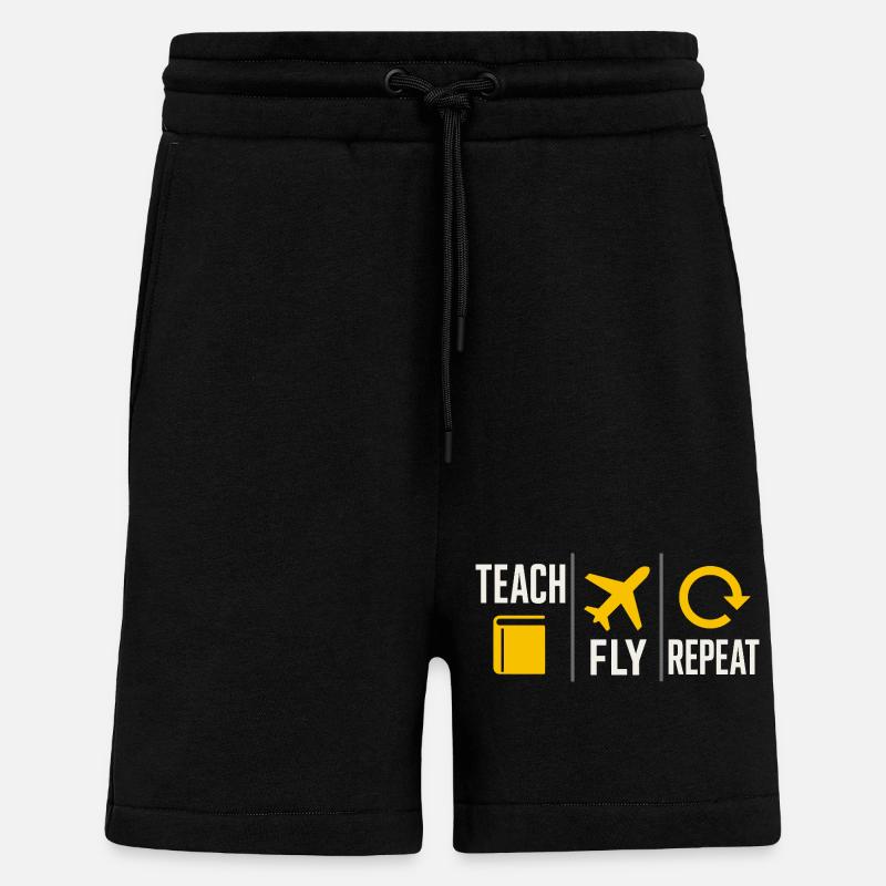 Fluglehrer Cfi Pilot Luftfahrtlehrer - Shorts - made by SPREAD - SOLID BLACK