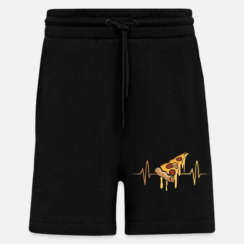 Pizza Puls Herzschlag - Shorts - made by SPREAD - SOLID BLACK