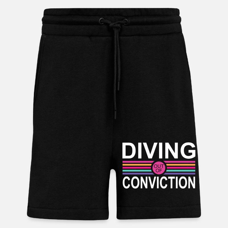 Conviction de plongée - Short bio décontracté fabriqué en UE - SOLID BLACK