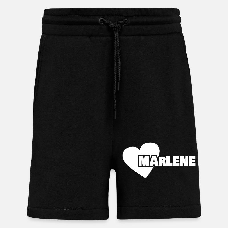 Prénom Marlene - Short bio décontracté fabriqué en UE - SOLID BLACK