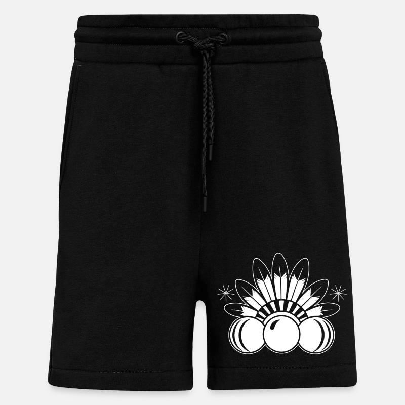 Bingo Player Indians Bingo - Shorts - made by SPREAD - SOLID BLACK