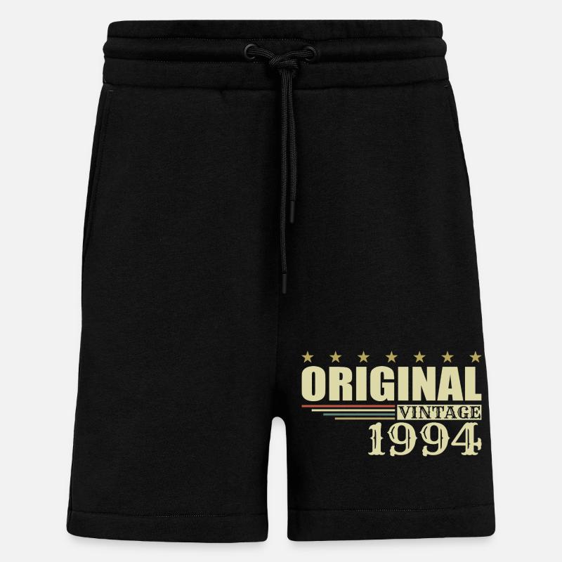 1994 Anniversaire - 1994 - Short bio décontracté fabriqué en UE - SOLID BLACK