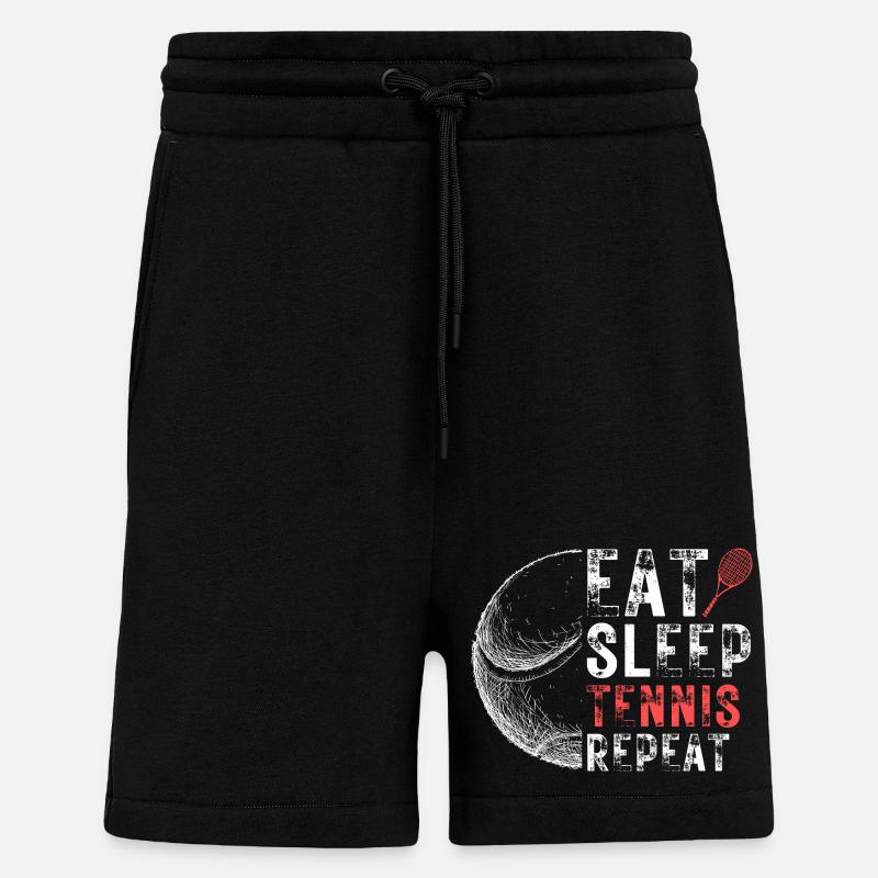 Manger dormir Tennis Répéter - Short bio décontracté fabriqué en UE - SOLID BLACK