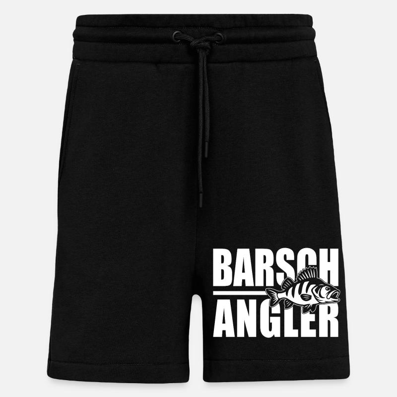 Barschangler Barschjäger Barsch angeln Barsche - Shorts - made by SPREAD - SOLID BLACK